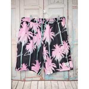 Conspiracy By Wesc Paradise Lost  Fleece Unisex Shorts XL/XXL Hawaiian Palm Tree